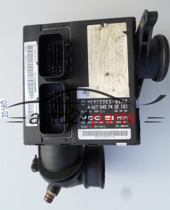 KOMPUTER STEROWNIK SILNIKA MERCEDES W168 VDO 412.250/002/005,  A 027 545 74 32 (08)