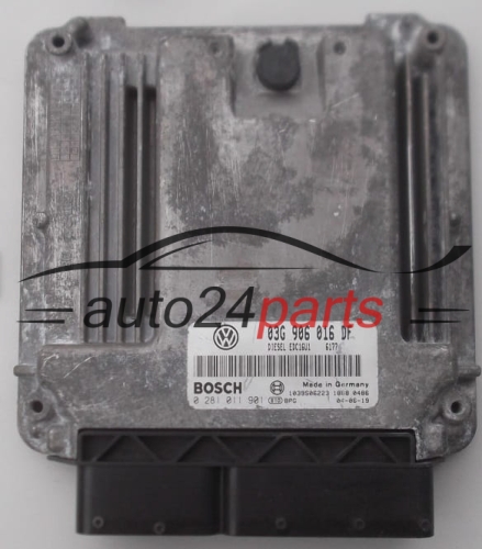 ECU CENTRALITA DE MOTOR VOLKSWAGEN GOLF 1.9 TDI BOSCH 0 281 011 901,  03G 906 016 DF