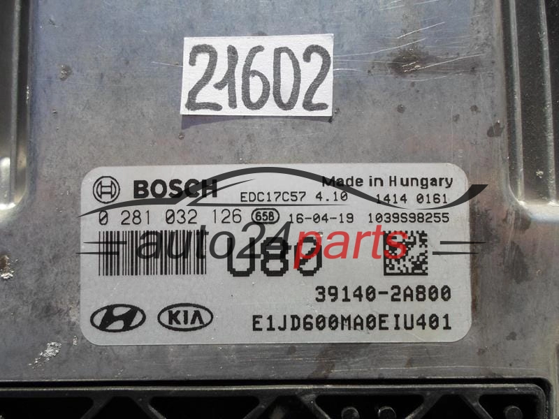 Sterownik silnika KIA CEED 1.4 CRDI BOSCH 0281032126 39140-2A800 391402A800 EDC17C57 -