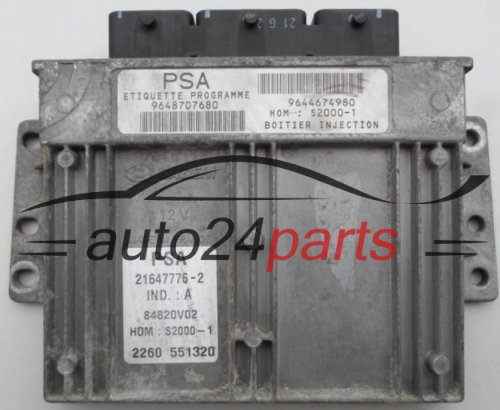 MOTORSTEUERGERÄT ECU STEUERGERAT CITROEN 1.8 Sagem 21647776-2,  9644674980, PSA 9648707680