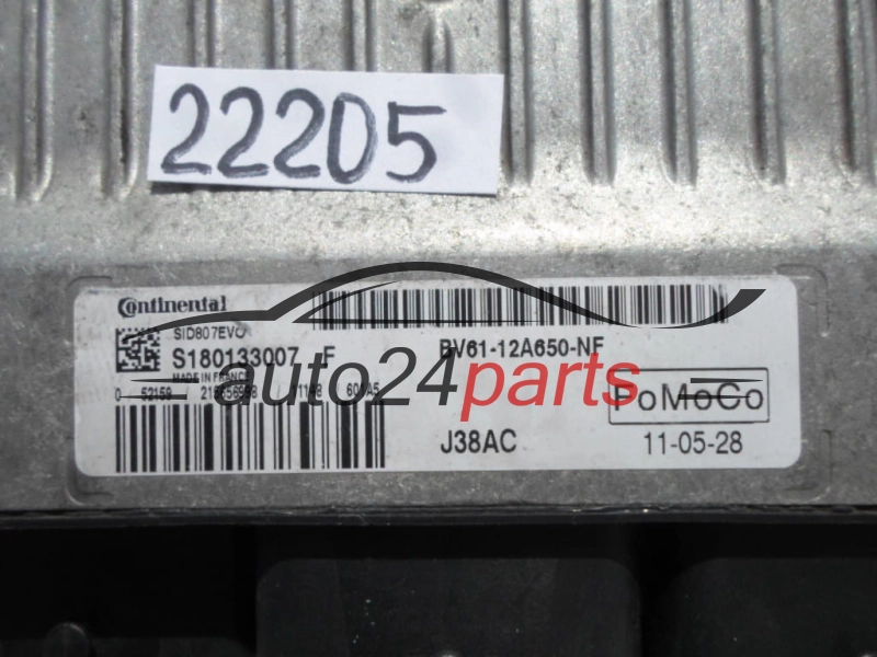 KOMPUTER STEROWNIK SILNIKA FORD FOCUS CONTINENTAL S180133007 F, S180133007F, FoMoCo BV61-12A650-NF, BV6112A650NF, SID807EVO 