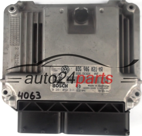 ECU CENTRALITA DE MOTOR VW VOLKSWAGEN PASSAT 2.0 TDI 03G906021MR, 03G 906 021 MR BOSCH 0281013311, 0 281 013 311 