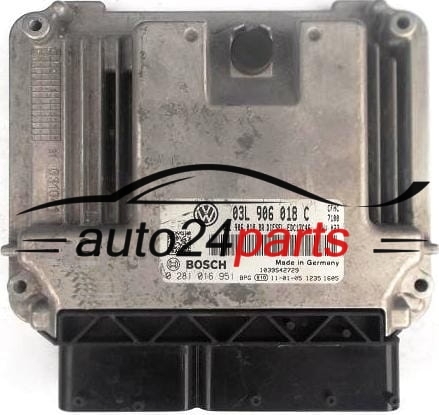 MOTORSTEUERGERÄT ECU STEUERGERÄT SKODA OCTAVIA 2.0 TDI 03L906018C, 03L906018BR, BOSCH 0281016951