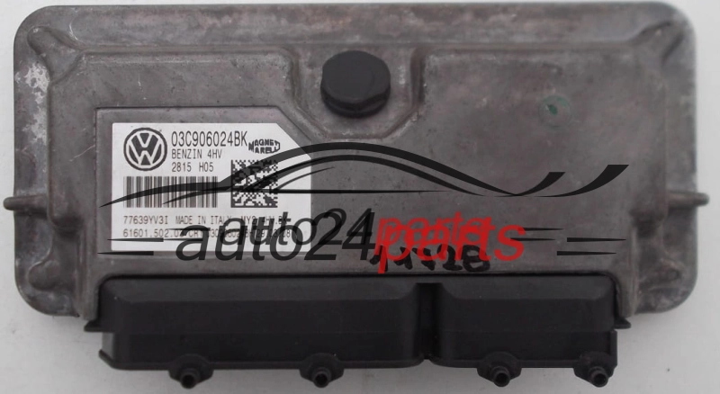 KOMPUTER STEROWNIK SILNIKA VOLKSWAGEN SEAT IBIZA 1.4 MAGNETI MARELLI MY2.4HV.BK, MY24HVBK, 03C 906 024 BK, 03C906024BK, 03C 906 024 BH, 03C906024BH, 61601.502.03, 6160150203