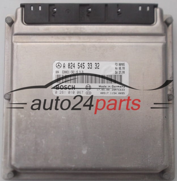 ECU CENTRALITA DE MOTOR  MERCEDES 3.2 CDI BOSCH 0 281 010 067,  A 024 545 33 32