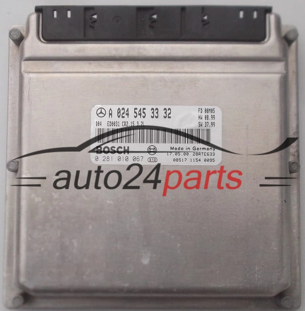 ECU CENTRALITA DE MOTOR  MERCEDES 3.2 CDI BOSCH 0 281 010 067,  A 024 545 33 32