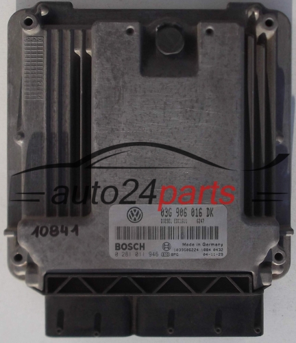 MOTORSTEUERGERÄT ECU STEUERGERAT VW VOLKSWAGEN TOURAN 1.9 TDI BOSCH 0 281 011 946, 0281011946, 03G 906 016 DK, 03G906016DK 