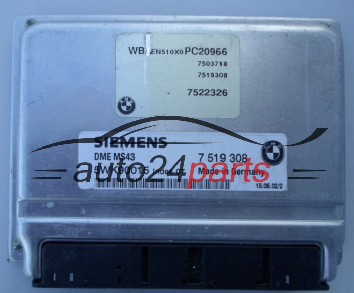 MOTORSTEUERGERÄT ECU STEUERGERÄT  BMW E46 2.5 SIEMENS 5WK90015, 7 519 308