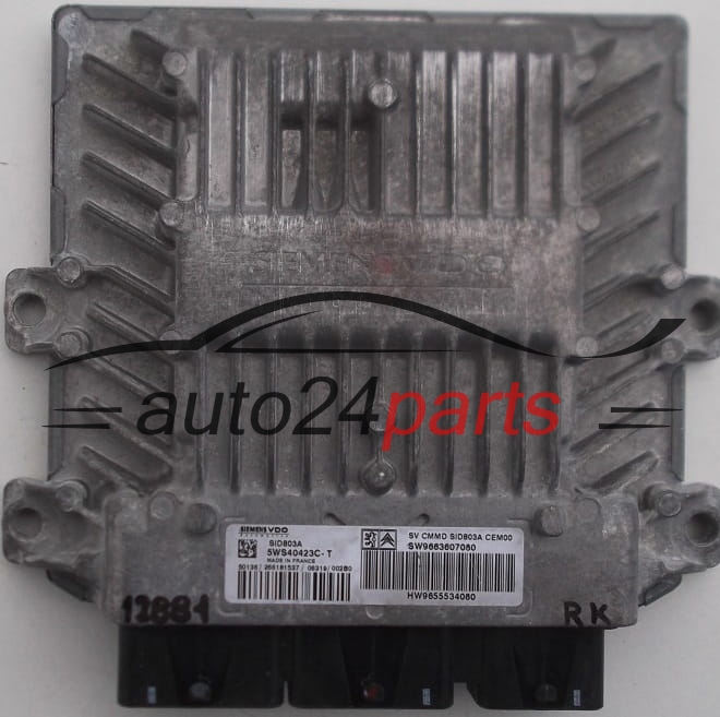 MOTORSTEUERGERÄT ECU STEUERGERAT PEUGEOT 407 2.0 HDI 5WS40423C-T, SW9663607080 