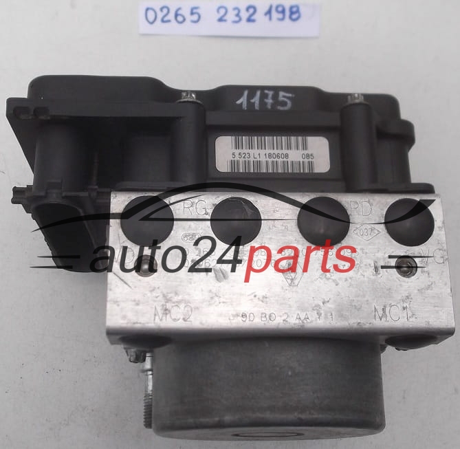 ABS HYDRAULIK-AGGREGAT MIT STEUERGERAET DACIA LOGAN SANDERO BOSCH 0 265 232 198, 0265232198, 8200 756 095, 8200756095, 0 265 800 584, 0265800584
