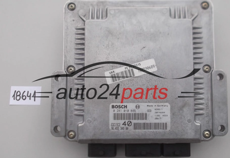 KOMPUTER STEROWNIK SILNIKA CITROEN C5 2.2 HDI BOSCH 0281010886, 0 281 010 886, 9645534980, 96 455 349 80, EDC15C2 40