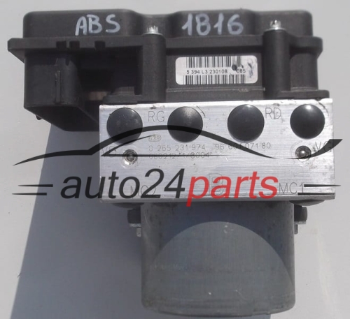 ABS PUMPE BLOCK HYDRAULIKPUMPE STEUERGERAT  CITROEN PEUGEOT BOSCH 0 265 231 974,  96 601 071 80