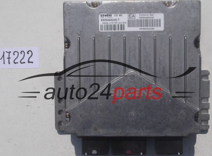 KOMPUTER STEROWNIK SILNIKA CITROEN C5 2.0 HDI 5WS40022E-T,