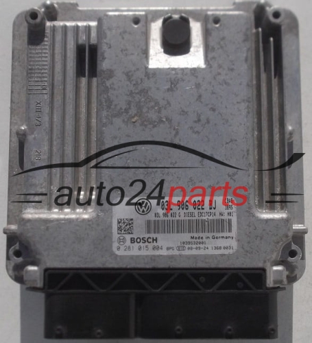 CALCULATEUR MOTEUR VOLKSWAGEN GOLF 2.0 TDI BOSCH 0 281 015 004, 0281015004, 03L 906 022 BJ, 03L906022BJ, 03L906022G, EDC17CP14 