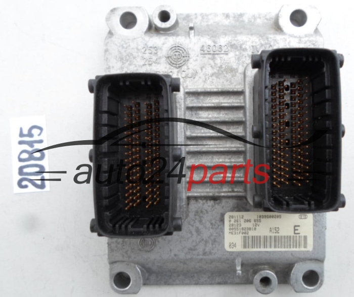 CALCULATEUR MOTEUR FIAT STILO 2.4 20V BOSCH 0 261 206 655, 0261206655, 00551823810
