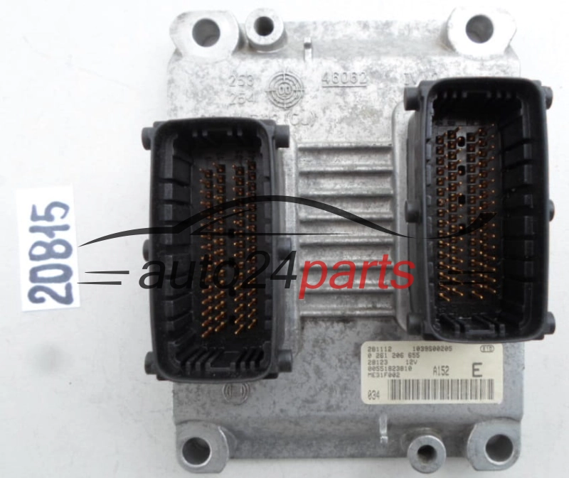 CALCULATEUR MOTEUR FIAT STILO 2.4 20V BOSCH 0 261 206 655, 0261206655, 00551823810
