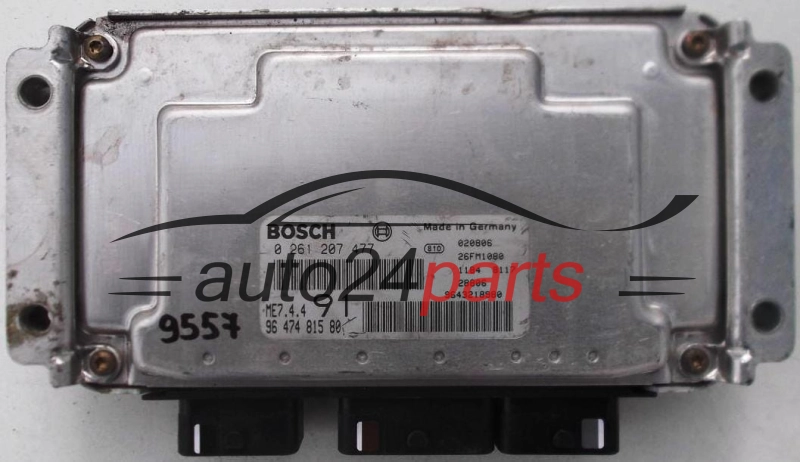 KOMPUTER STEROWNIK SILNIKA CITROEN PEUGEOT 1.6 BOSCH 0 261 207 477, 0261207477, 96 474 815 80, 9647481580, ME7.4.4 91