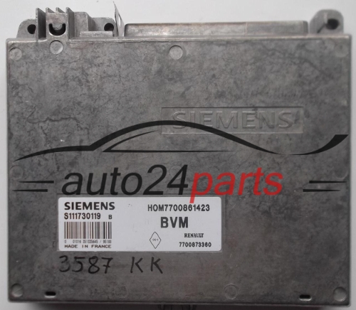 ECU CENTRALITA DE MOTOR RENAULT CLIO 1.2 SIEMENS S111730119 B, 111730119, HOM7700861423, 7700861423, 7700873360