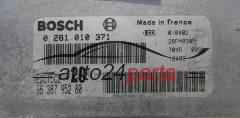 ECU CENTRALITA DE MOTOR  CITROEN C5 2.2 HDI BOSCH 0 281 010 371