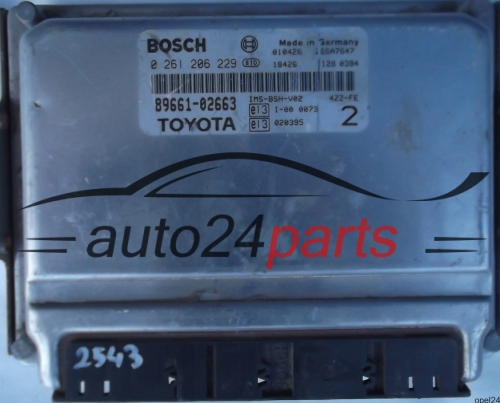 MOTORSTEUERGERÄT ECU STEUERGERÄT TOYOTA COROLLA 1.4 4ZZ-FE 8966102663 BOSCH 0261206229