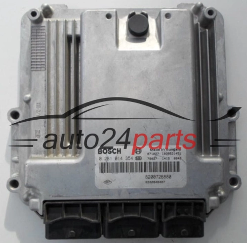MOTORSTEUERGERÄT ECU STEUERGERAT RENAULT 2.0 DCI BOSCH 0 281 014 354,  8200726880
