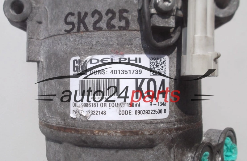 SPRĘŻARKA KLIMATYZACJI OPEL ASTRA 1.7 CDTI 13322148 KQ4 