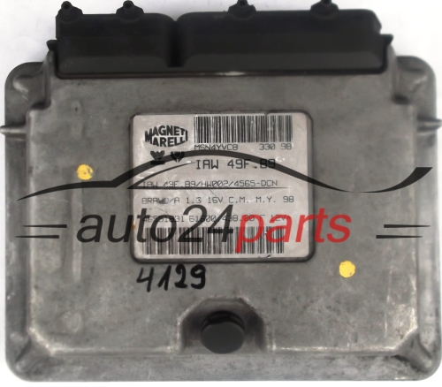 KOMPUTER STEROWNIK SILNIKA FIAT BRAVO BRAVA 1.6 IAW49FB9, IAW49F.B9, IAW 49F.B9/HW002/4565-DCN 46551831 6160043800, 61600.438.00 - 4129