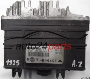 MOTORSTEUERGERÄT ECU STEUERGERÄT VW VOLKSWAGEN GOLF VENTO 1.4 ABD BOSCH 0 261 203 302/303, 0261203302, 0261203303, 030 906 026 R, 030906026R