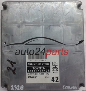 MOTORSTEUERGERÄT ECU STEUERGERÄT TOYOTA AVENSIS 2.0 D4D 1CD-FT 89661-05420 8966105420 MB175800-5034 MB1758005034 