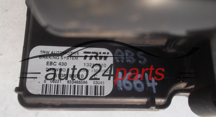POMPE HYDRAULIQUE ET CALCULATEUR d'ABS DAEWOO MATIZ 96340210, TRW 13091807, 13216610, S108196010 C
