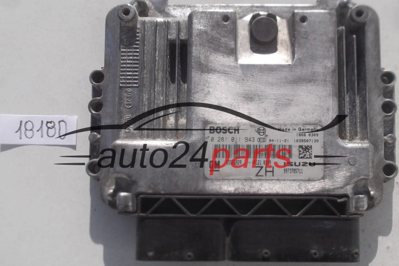 KOMPUTER STEROWNIK SILNIKA OPEL ASTRA H 1.7 CDTI Z17DTH BOSCH 0 281 011 943, 0281011943, GM 55 556 829 ZH, 55556829 ZH, ISUZU 8973785711, 1039S07139