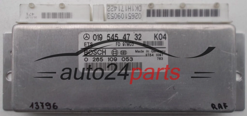  ABS STEROWNIK ABS ETS MERCEDES W202 W210 BOSCH 0265109053