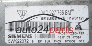 STEROWNIK SKRZYNI AUTOMATYCZNEJ PORSCHE CAYENNE SIEMENS 5WK22072, 0AD 927 755 BM