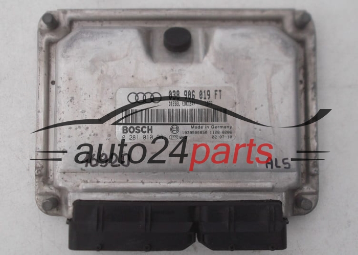 KOMPUTER STEROWNIK SILNIKA AUDI A3 1.9 TDI, BOSCH 0 281 010 981, 0281010981, 038 906 019 FT, 038906019FT