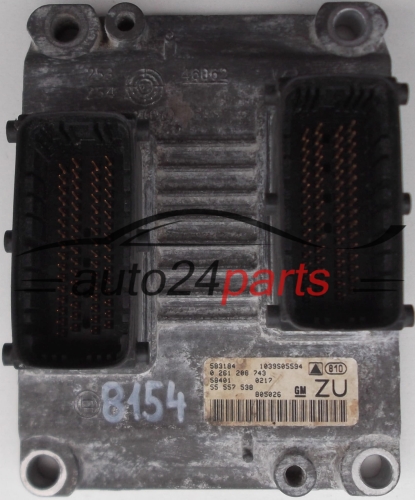 KOMPUTER STEROWNIK SILNIKA OPEL 55557538 0261208743 1039S05594 B05026ZU