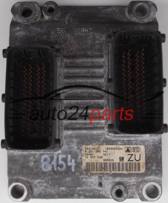 CENTRALITA DE MOTOR   OPEL 55557538 0261208743 1039S05594 B05026ZU