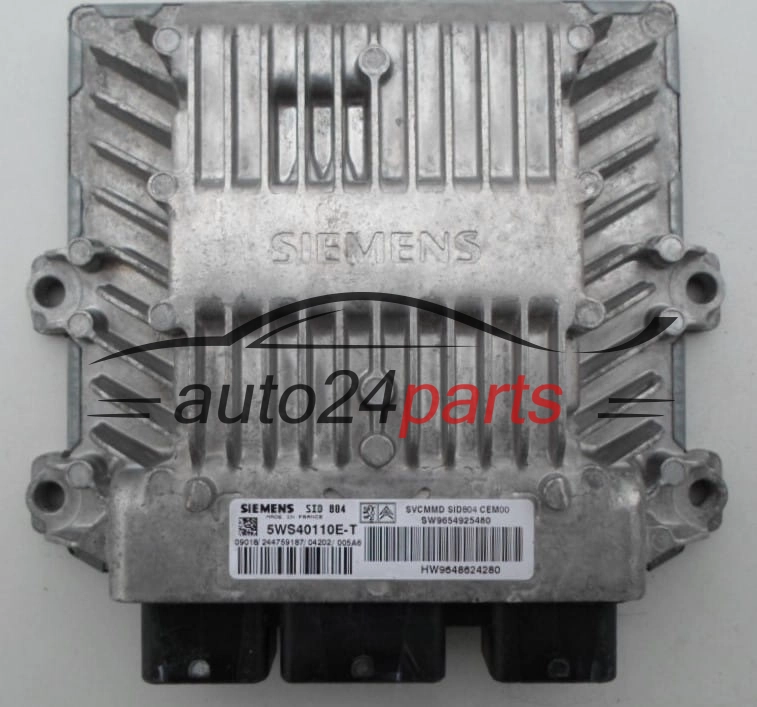 ECU CENTRALITA DE MOTOR  CITROEN C3 1.4 HDI SIEMENS 5WS40110E-T,  SW 9654925480, HW 9648624280