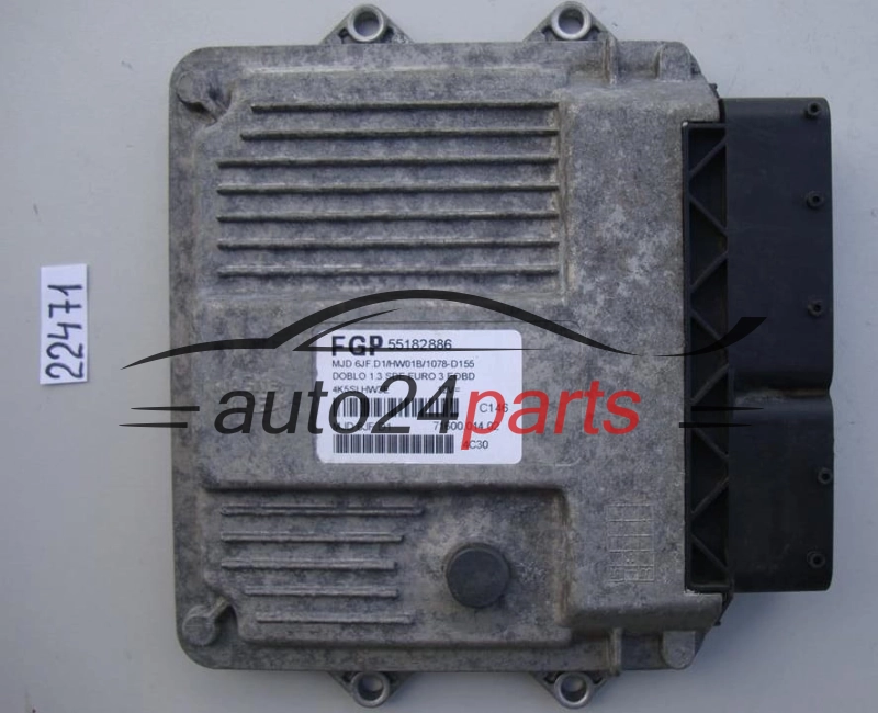 KOMPUTER STEROWNIK SILNIKA FIAT DOBLO 1.3 JTD MJD 6JF.D1, MJD6JFD1, 55182886