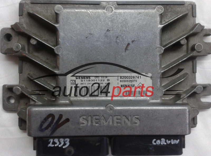KOMPUTER STEROWNIK SILNIKA RENAULT CLIO 1.6 SIEMENS EMS 3134 S118301122B, S118301122 B, 118301122, 8200326741, 8200326375