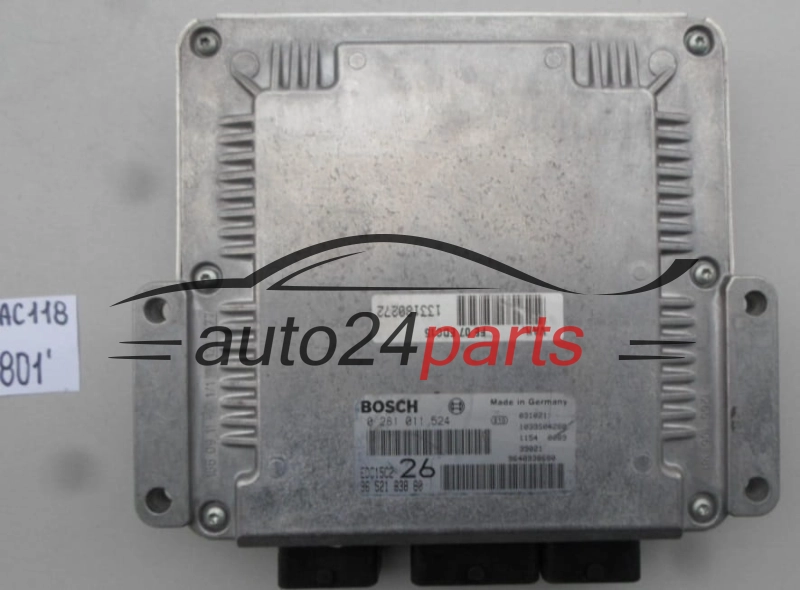  CITROEN C5 2.0 HDI BOSCH 0281011524, 0 281 011 524, 9652183880, 96 521 838 80, EDC15C2 26 