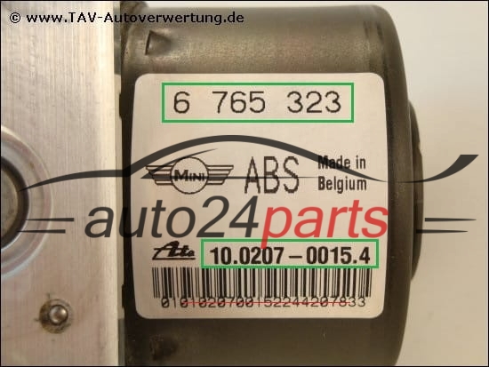 POMPE HYDRAULIQUE ET CALCULATEUR d'ABS MINI ONE 1.6 6 765 323,  ATE 10.0207-0015.4