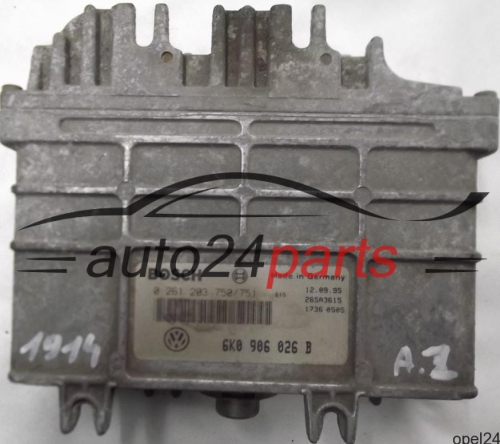 MOTORSTEUERGERÄT ECU STEUERGERÄT SEAT IBIZA CORDOBA 1.4 ABD 6K0906026B