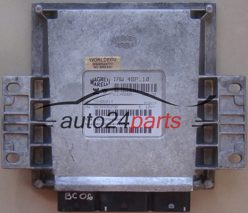 KOMPUTER STEROWNIK SILNIKA CITROEN PEUGEOT MAGNETI MARELLI IAW 48P.10,  HW 16406014