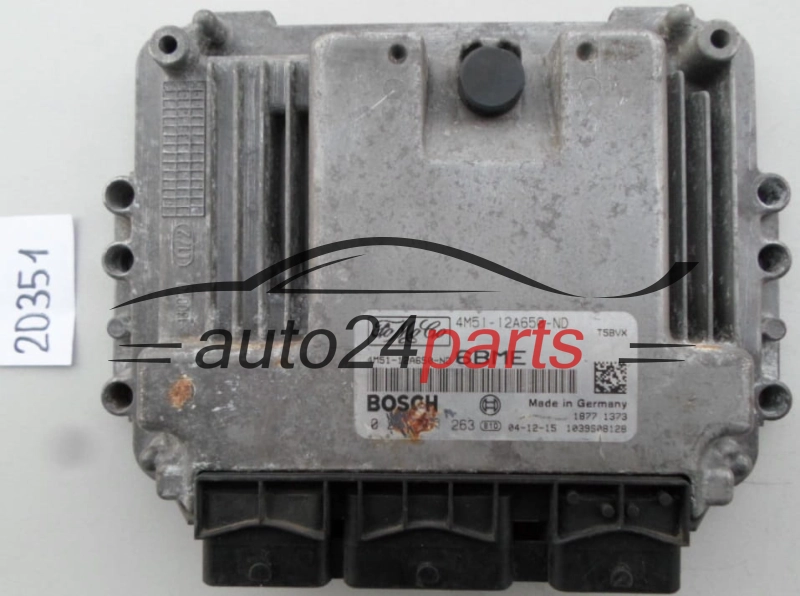 KOMPUTER STEROWNIK SILNIKA FORD FOCUS C-MAX 1.6 TDCI BOSCH 0 281 011 263, 0281011263, FoMoCo 4M51-12A650-ND, 4M5112A650ND, 6BME 