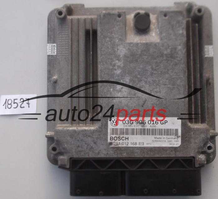KOMPUTER STEROWNIK SILNIKA VW VOLKSWAGEN CADDY 2.0 SDI BOSCH 0 281 012 168, 0281012168, 03G 906 016 GP, 03G906016GP, EDC16U1