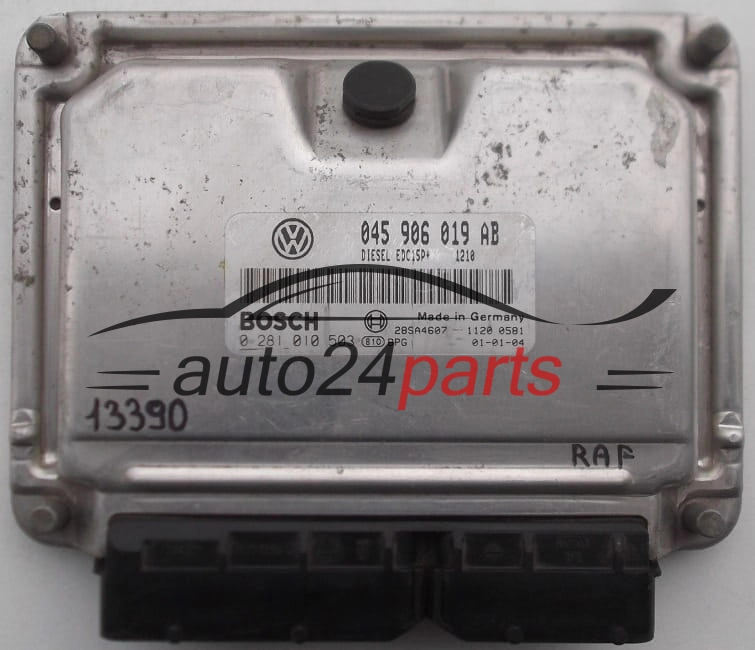 KOMPUTER STEROWNIK SILNIKA VW VOLKSWAGEN POLO 1.4 TDI BOSCH 0281010503, 0 281 010 503, 045906019AB, 045 906 019 AB