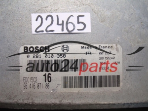 KOMPUTER STEROWNIK SILNIKA CITROEN XSARA PICASSO 2.0 HDI BOSCH 0 281 010 358, 0281010358, 96 416 071 80, 9641607180, EDC15C2 16