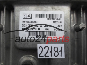 KOMPUTER STEROWNIK SILNIKA CITROEN PEUGEOT 2.0 HDI DELPHI 28333381, HW 9666912580, HW9666912580, DCM3.5