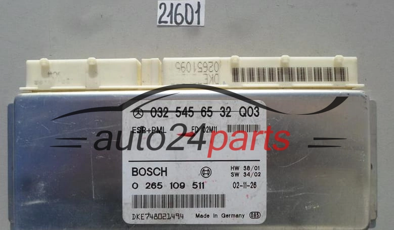 ABS STEROWNIK ESP+PML MERCEDES W 211, BOSCH 0 265 109 511, 0265109511, 032 545 65 32 Q03, 0325456532Q03