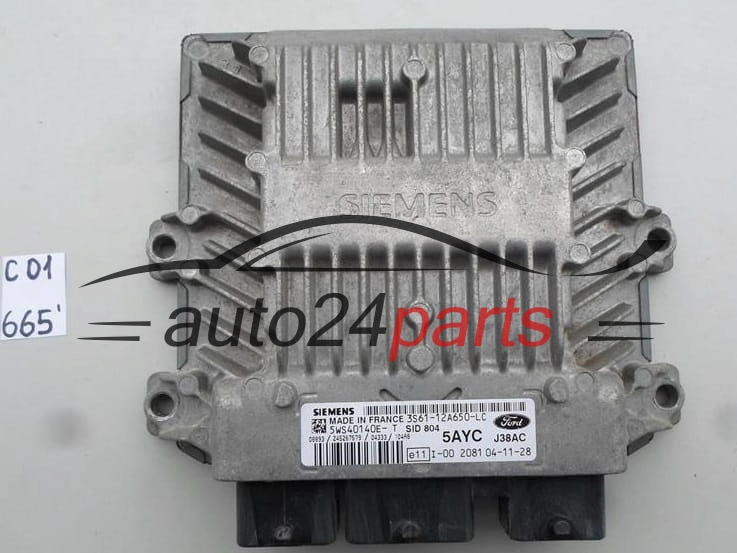 FORD FIESTA 1.4 TDCI 3S6112A650LC, 3S61-12A650-LC SIEMENS SID 804 5AYC J38AC 5WS40140E-T 5WS40140ET